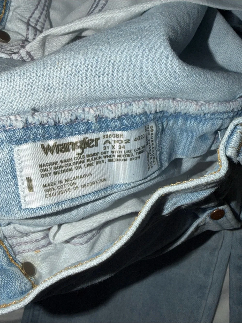 Wrangler Men's Light Blue “Cowboy Cut” Slim Fit Jeans - 31x34 (210)
